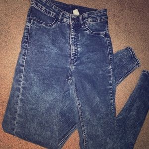 High waisted dark wash H&M jeans